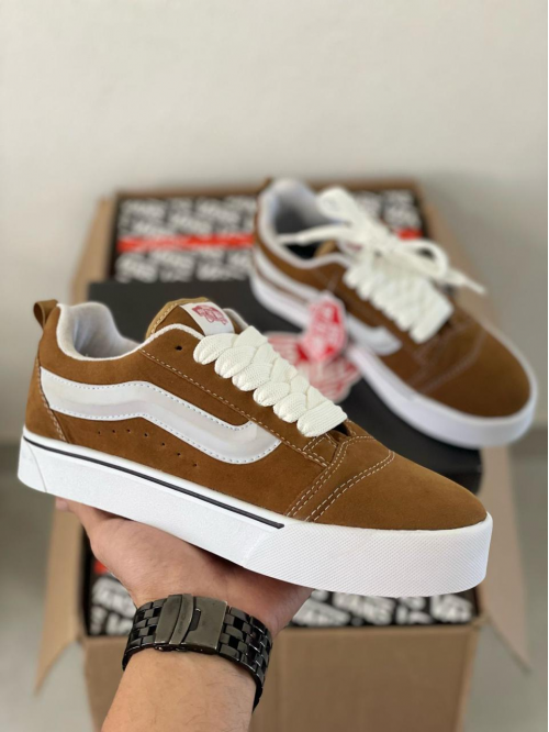 Tênis KNU Skool Plataforma Feminino Vans Caramelo - Tênis Vans