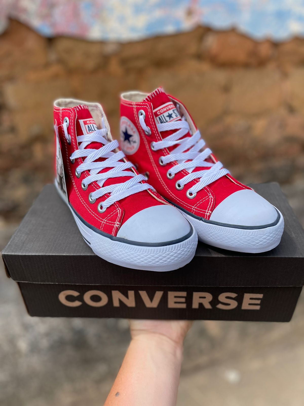 Tênis All Star Converse All Star Vulcanizado Feminino Preto e Vermelho