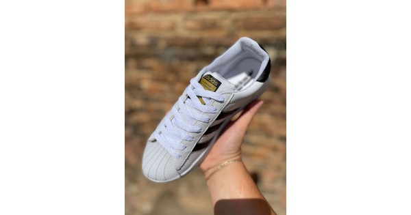 Tênis feminino Adidas Superstar W - Branco/Étnico - Home